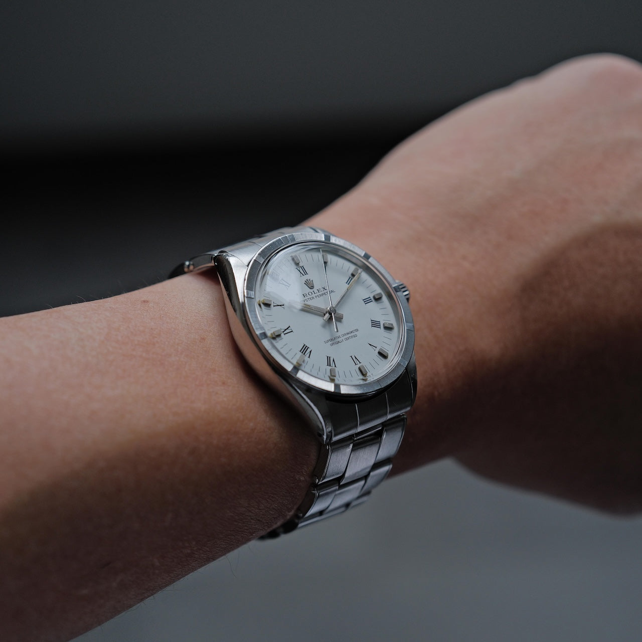 ロレックス/オイスターパーペチュアル1007/ホワイトローマン/保証書付き/ROLEX OYSTER PERPETUAL REF.1007 "WHITE ROMAN" with Guarantee 1973Y