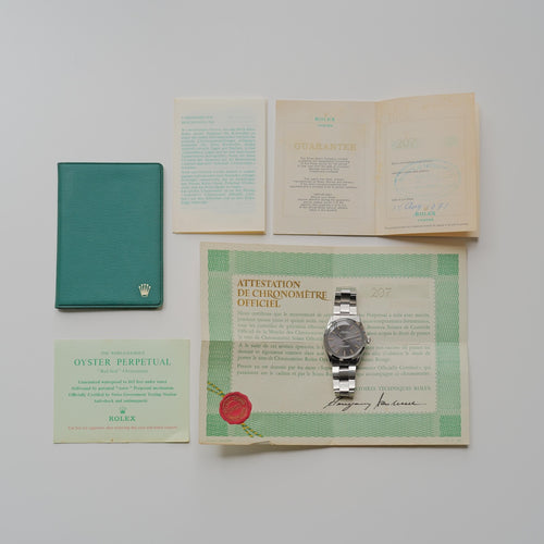 ロレックス/オイスターパーペチュアル1002/グレーダイヤル/保証書付き/ROLEX OYSTER PEPETUAL REF.1002 "GREY DAIL" with Guarantee 1969Y