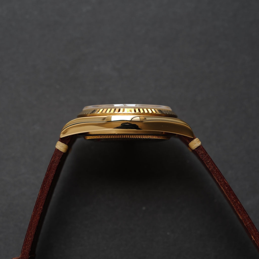 ロレックス/デイトジャスト16018/ウォールナット/ウッドダイヤル/18Kイエローゴールド/ROLEX DATE JUST REF.16018 "WALLNUT" Wood Dial 18KYG 1982Y