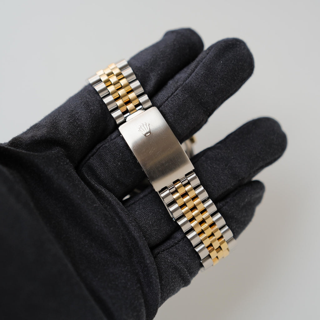 ロレックス/デイトジャスト16233G/X番/黒文字盤/10Pダイヤモンド/ROLEX DATE JUST Ref.16233G "Black Dial 10P Diamonds" 1991Y