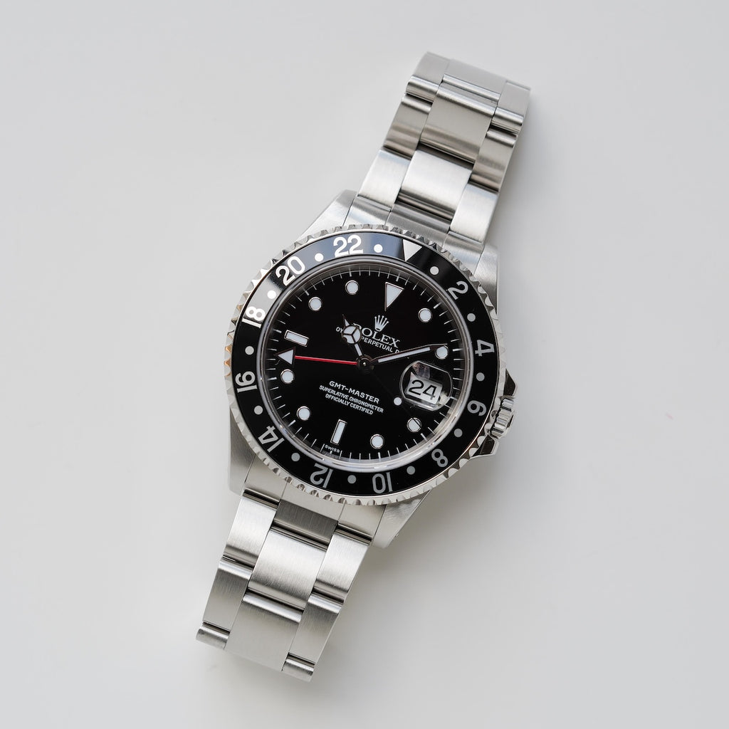ロレックス/GMTマスター16700/A番/オンリースイスダイヤル/保証書付き/ROLEX GMT-MASTER Ref.16700"Only SWISS" Black Bezel 1998-99Y with Guarantee