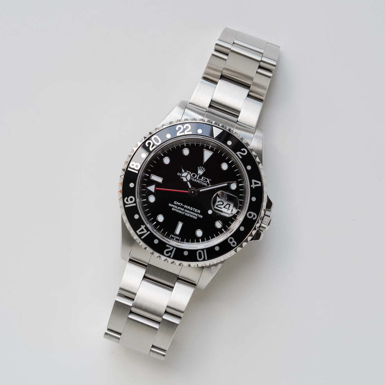 ロレックス/GMTマスター16700/A番/オンリースイスダイヤル/保証書付き/ROLEX GMT-MASTER Ref.16700"Only SWISS" Black Bezel 1998-99Y with Guarantee