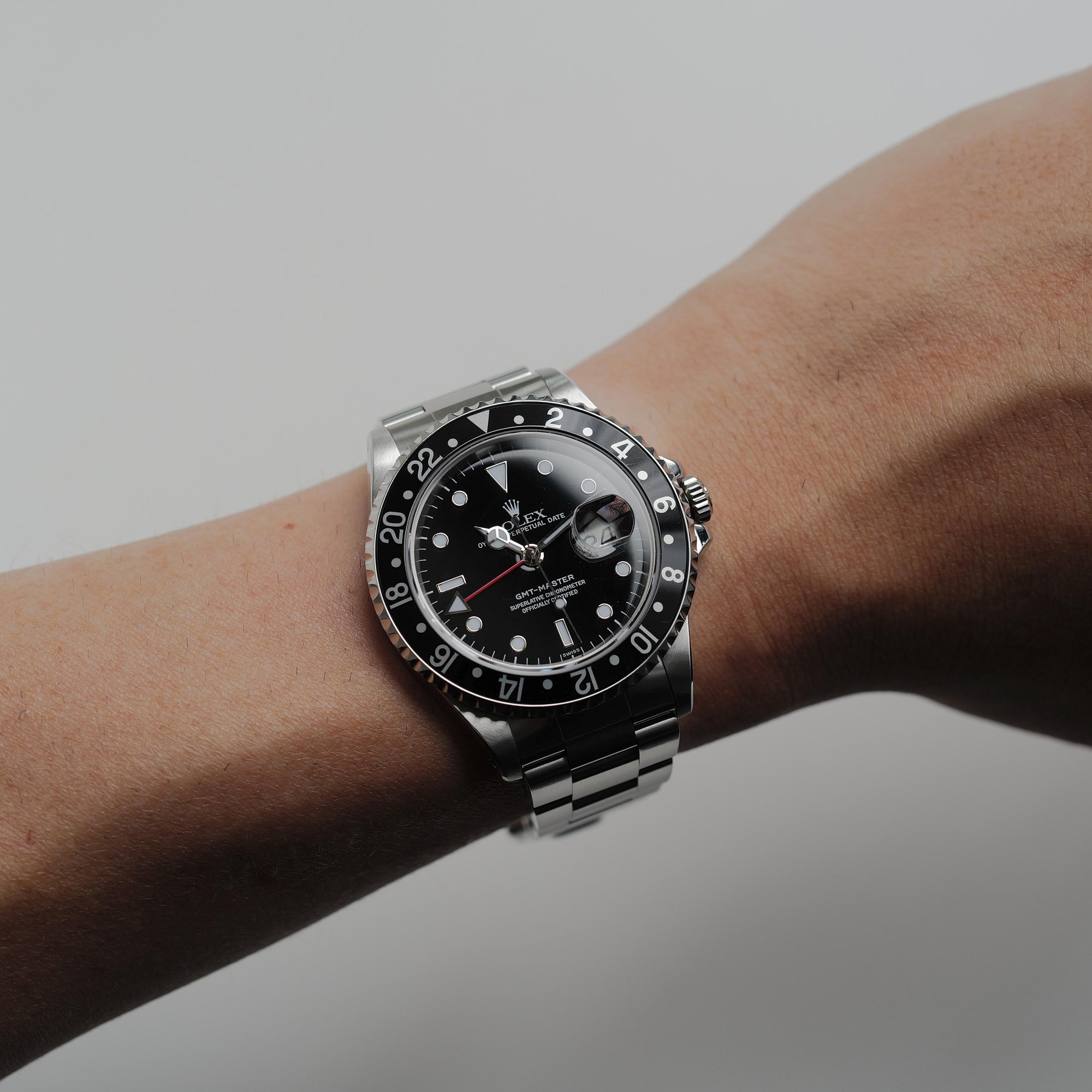 ロレックス/GMTマスター16700/A番/オンリースイスダイヤル/保証書付き/ROLEX GMT-MASTER Ref.16700"Only SWISS" Black Bezel 1998-99Y with Guarantee