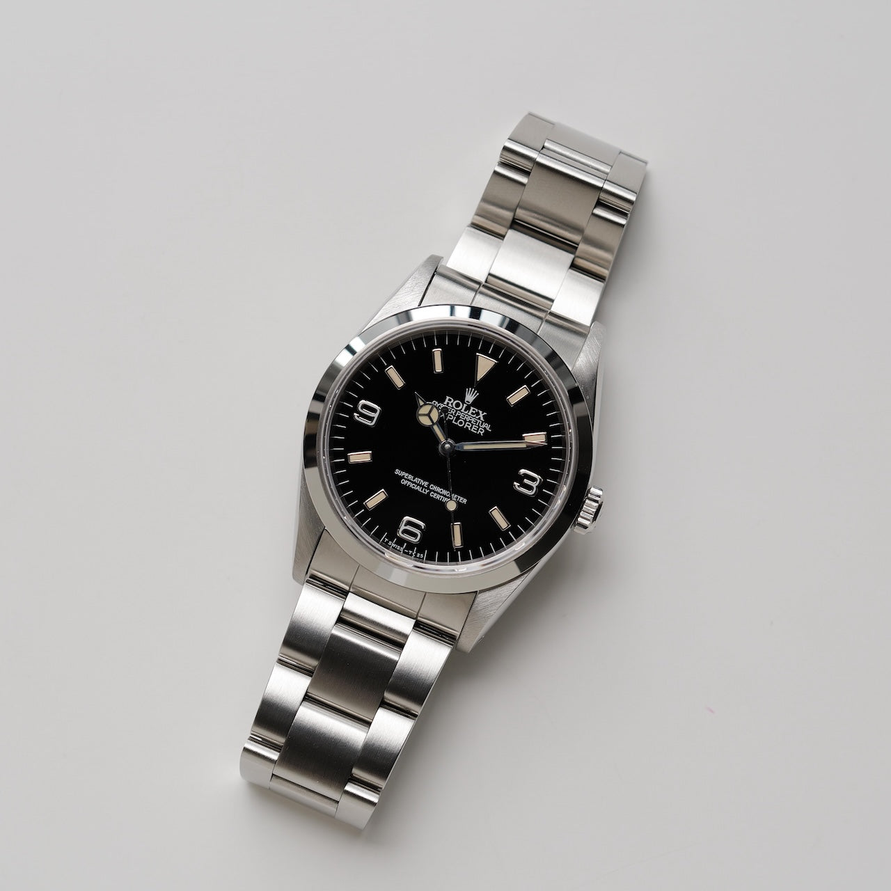 ロレックス/エクスプローラー14270/X番/パティーナ/ゼブラ/保証書付きフルセット/ROLEX EXPLORER1 REF.14270 PATINA Zebra Dial 1991 FULL SET
