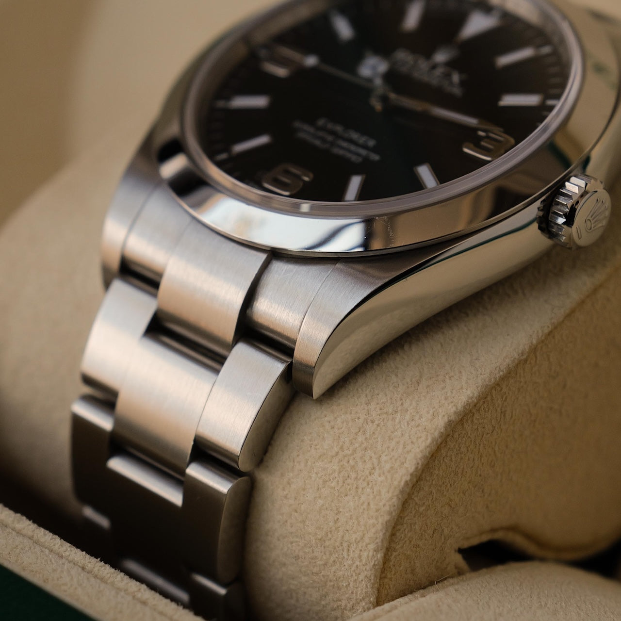 ロレックス/エクスプローラー1/214270/ブラックアウト/マーク1/国内正規保証書付きフルセット/ROLEX EXPLORER1 REF.214270 Mk1 BLACK OUT Dial Short Hands 2015