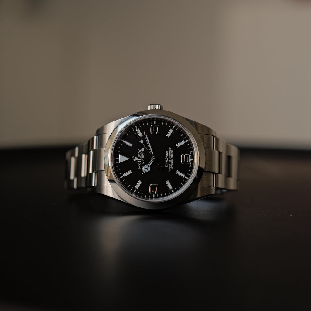 ロレックス/エクスプローラー1/214270/ブラックアウト/マーク1/国内正規保証書付きフルセット/ROLEX EXPLORER1 REF.214270 Mk1 BLACK OUT Dial Short Hands 2015