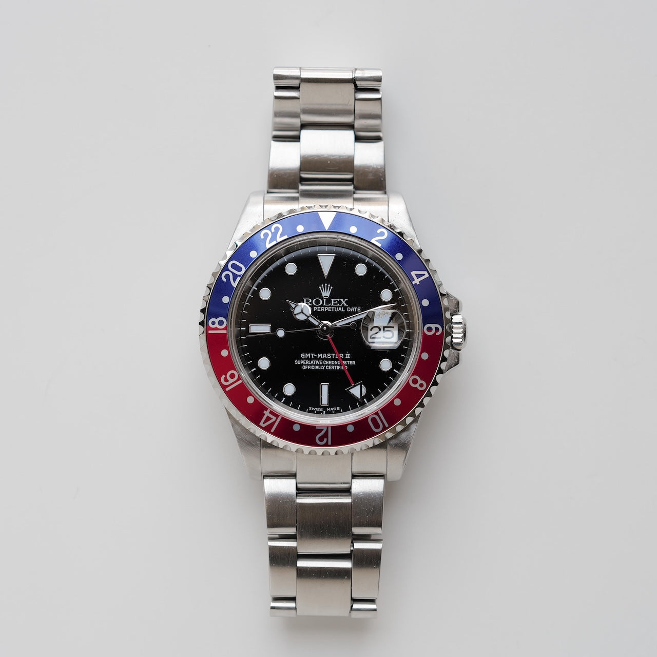 ロレックス/GMTマスター2/16710/Y番/ペプシ/赤青ベゼル/保証書付き/ROLEX GMT-MASTER 2 REF.16710 "PEPSI" 2002Y with Paper