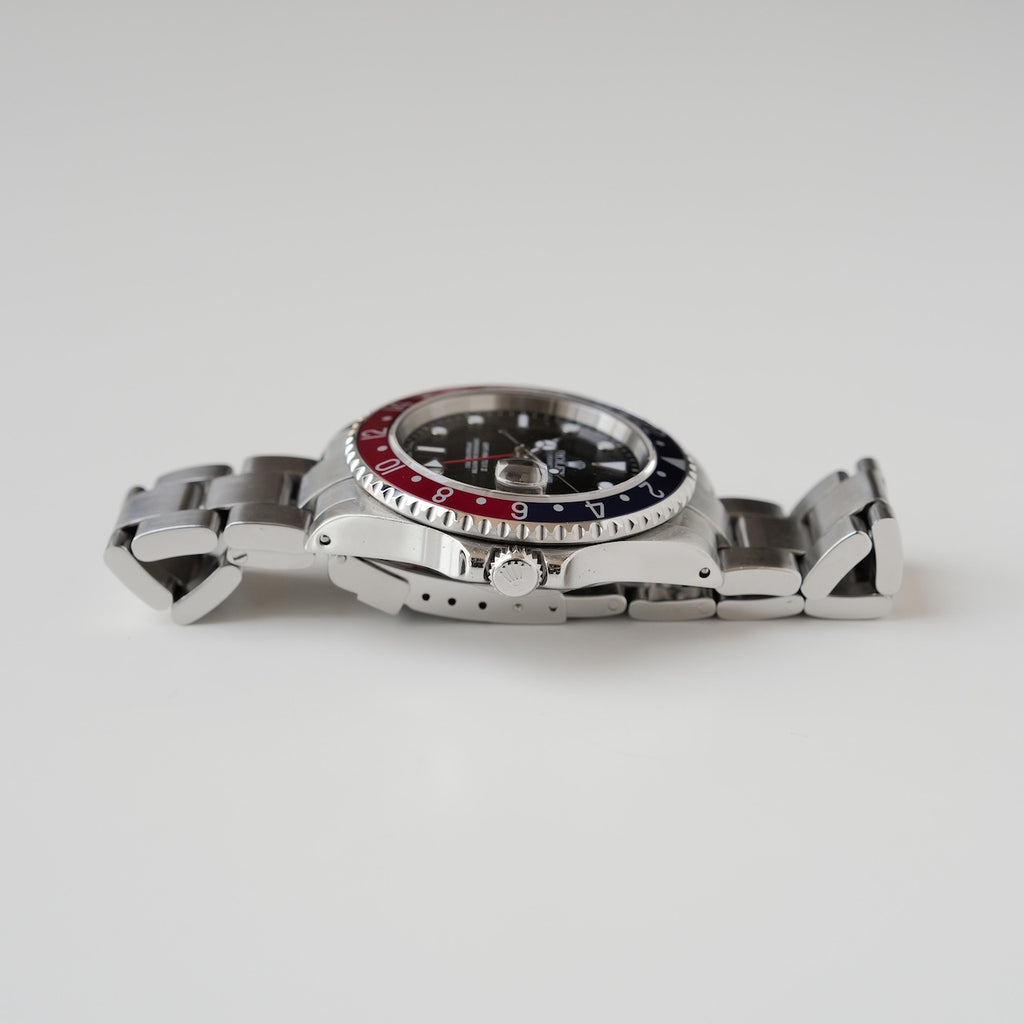ロレックス/GMTマスター2/16710/Y番/ペプシ/赤青ベゼル/保証書付き/ROLEX GMT-MASTER 2 REF.16710 "PEPSI" 2002Y with Paper