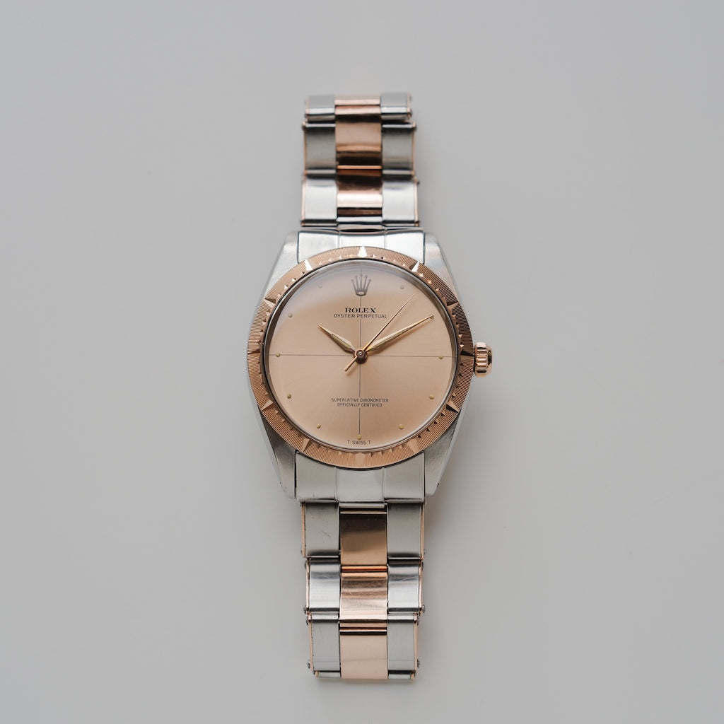 ロレックス/オイスターパーペチュアル/ゼファー/ステンレス x ピンクゴールド/リベットブレス/ROLEX OYSTER PERPETUAL ZEPHER REF.1008 SS x 18K Pink Gold 1967Y