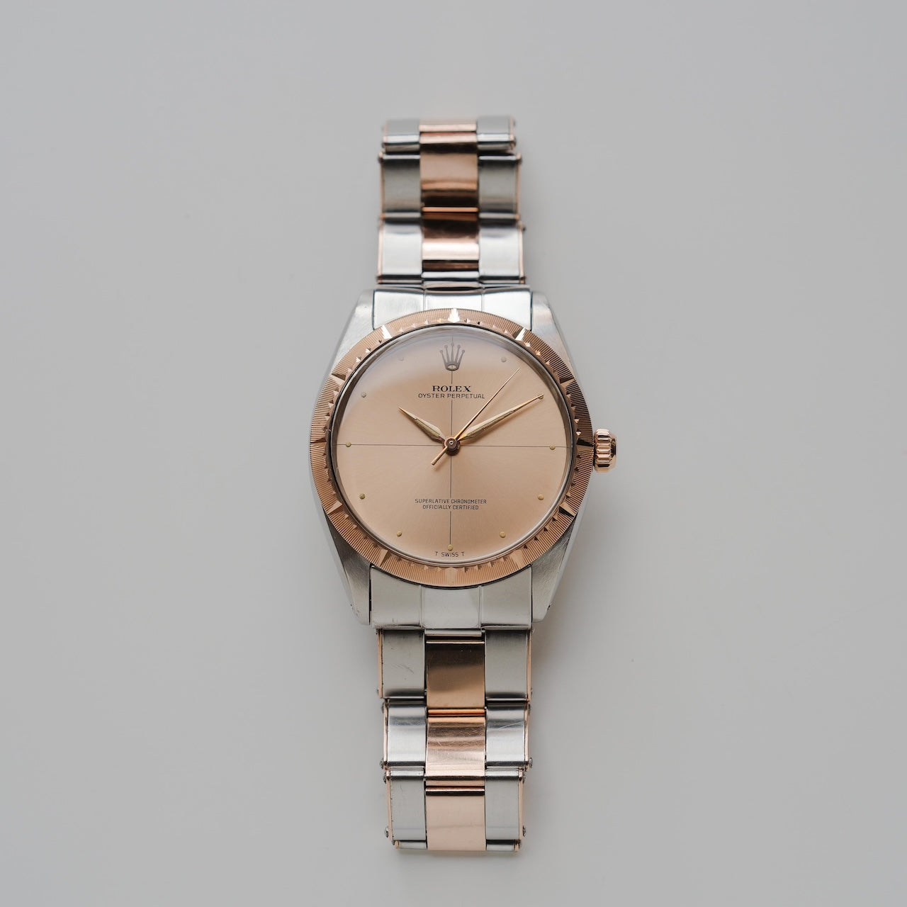 ロレックス/オイスターパーペチュアル/ゼファー/ステンレス x ピンクゴールド/リベットブレス/ROLEX OYSTER PERPETUAL ZEPHER REF.1008 SS x 18K Pink Gold 1967Y