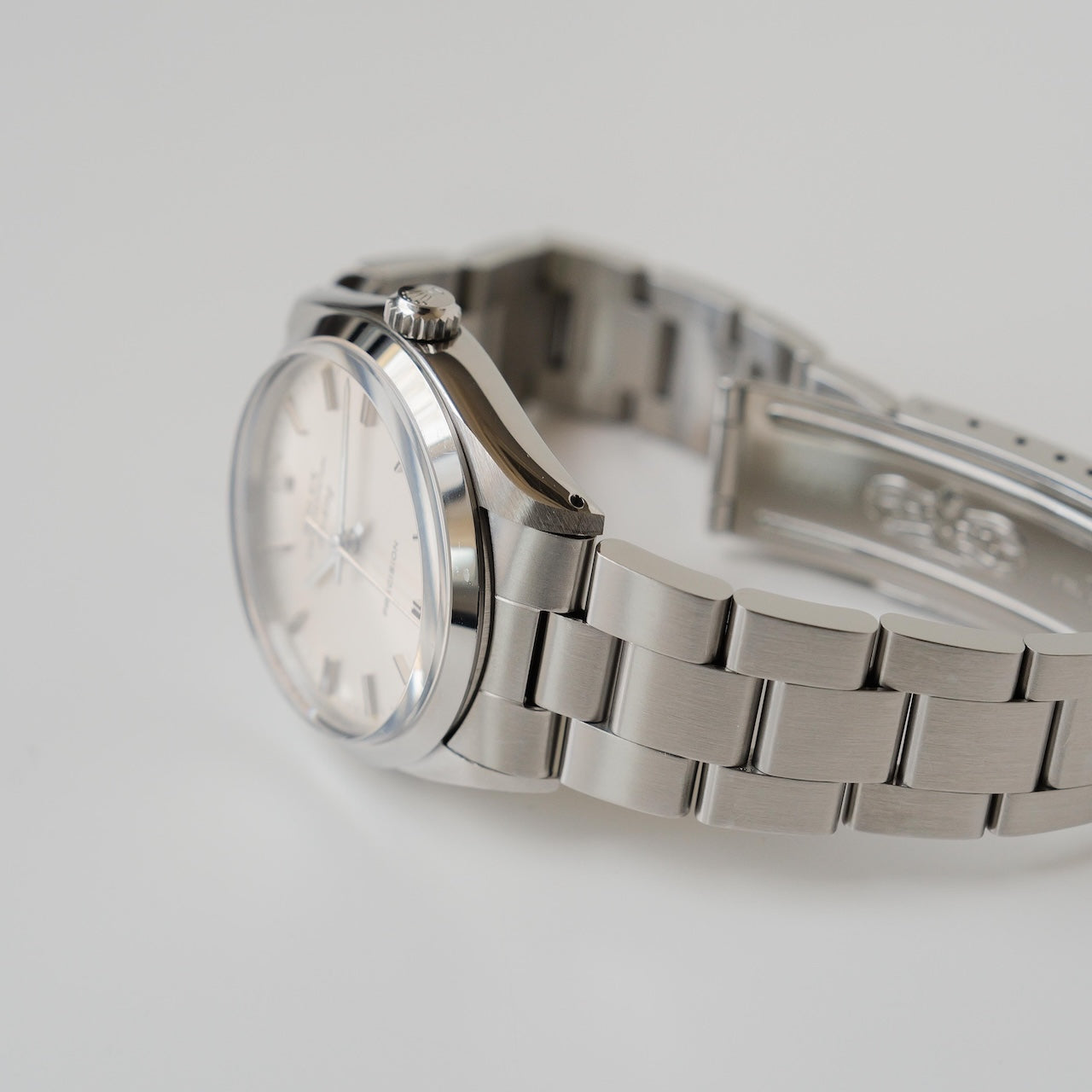 ロレックス/エアキング5500/シルバーダイヤル/裏蓋シール/元箱・保証書つき/ROLEX Air-King Ref.5500 Silver Dial 1988Y with Box and Paper