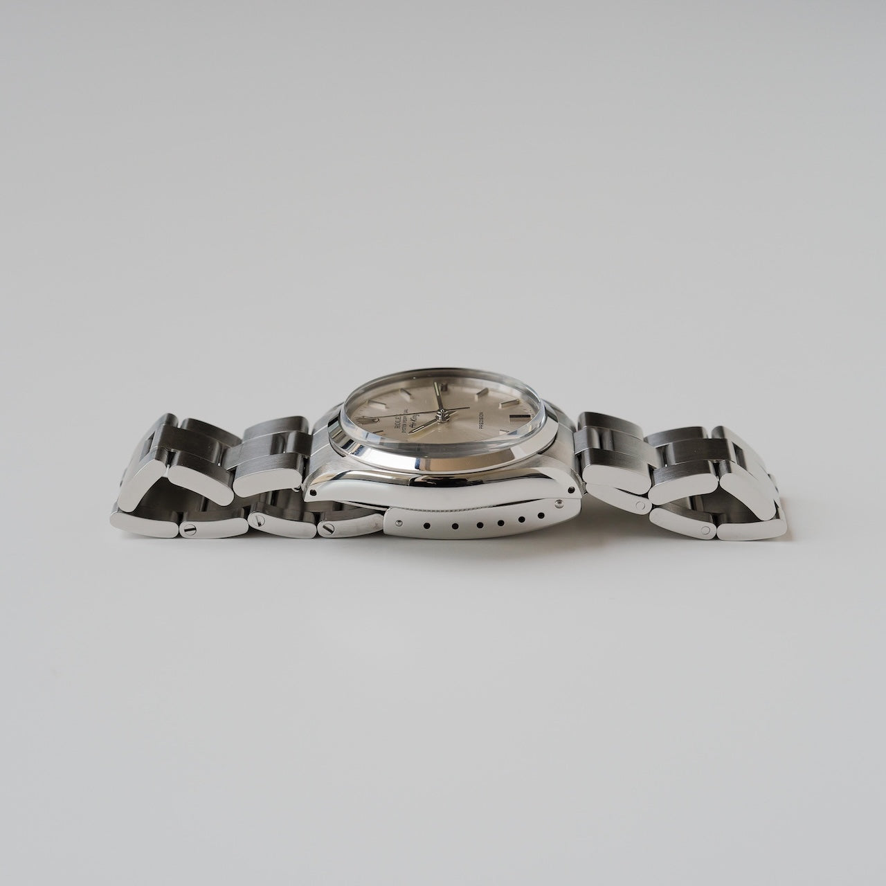 ロレックス/エアキング5500/シルバーダイヤル/裏蓋シール/元箱・保証書つき/ROLEX Air-King Ref.5500 Silver Dial 1988Y with Box and Paper