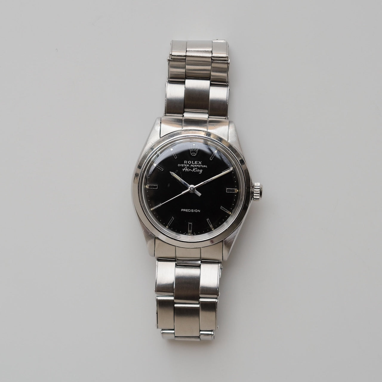 ロレックス/エアキング5500/ブラックミラーダイヤル/シルバーフォント/ROLEX AIR-KING REF.5500 "GILT DIAL" SILVER LETTER 1968Y