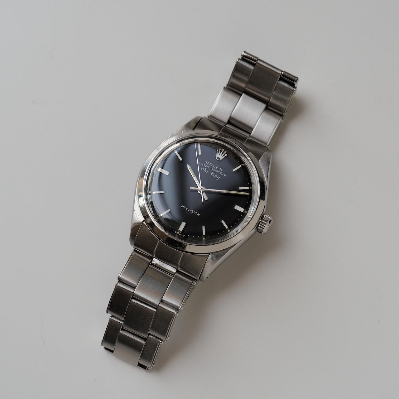 ロレックス/エアキング5500/ブラックミラーダイヤル/シルバーフォント/ROLEX AIR-KING REF.5500 "GILT DIAL" SILVER LETTER 1968Y