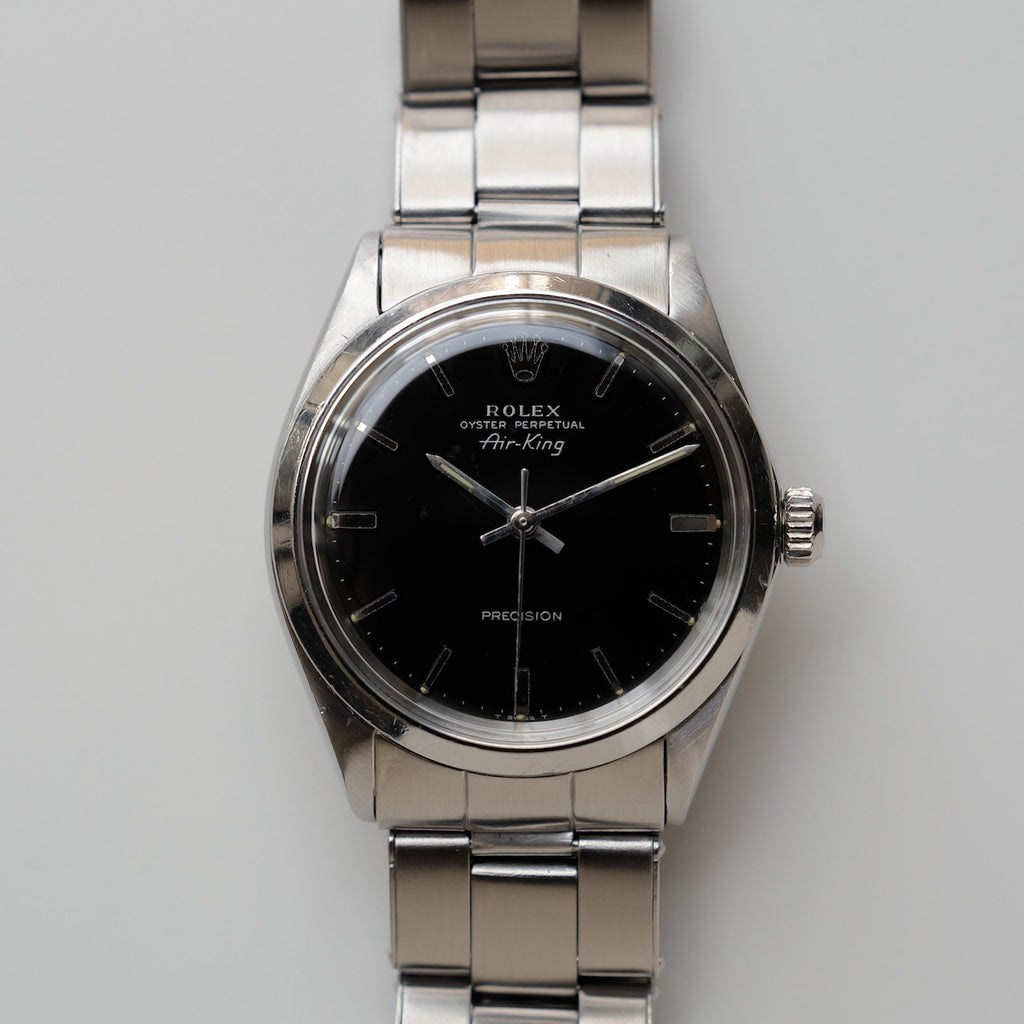 ロレックス/エアキング5500/ブラックミラーダイヤル/シルバーフォント/ROLEX AIR-KING REF.5500 "GILT DIAL" SILVER LETTER 1968Y