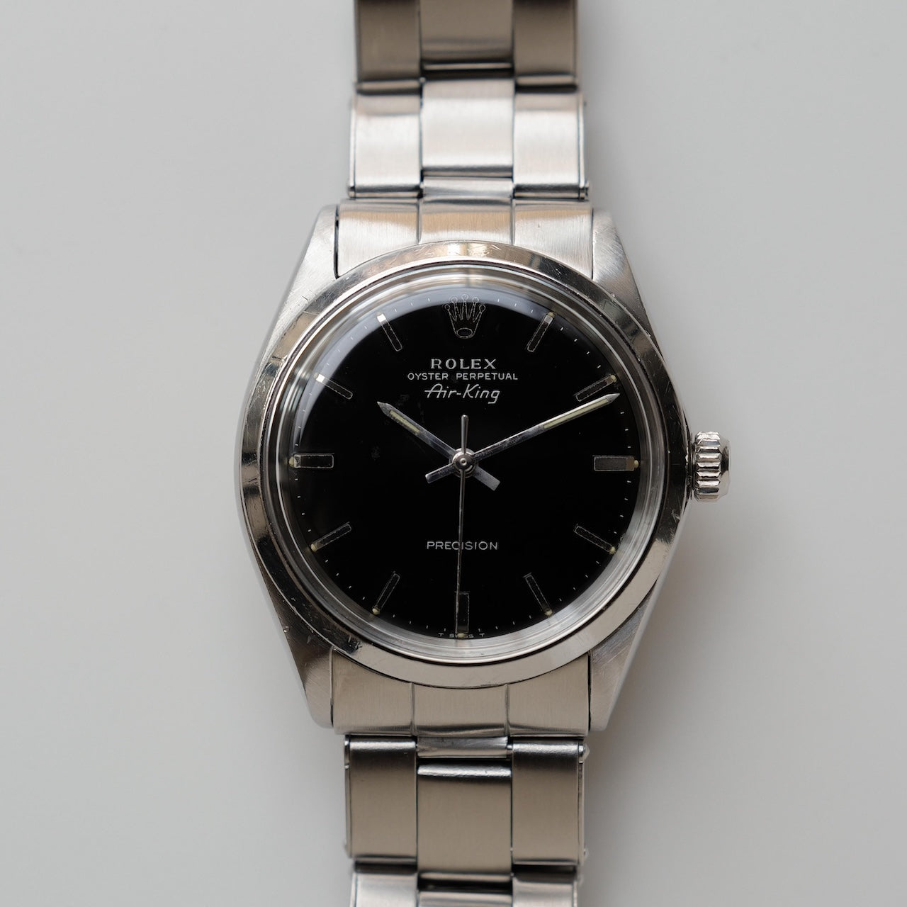 ロレックス/エアキング5500/ブラックミラーダイヤル/シルバーフォント/ROLEX AIR-KING REF.5500 "GILT DIAL" SILVER LETTER 1968Y