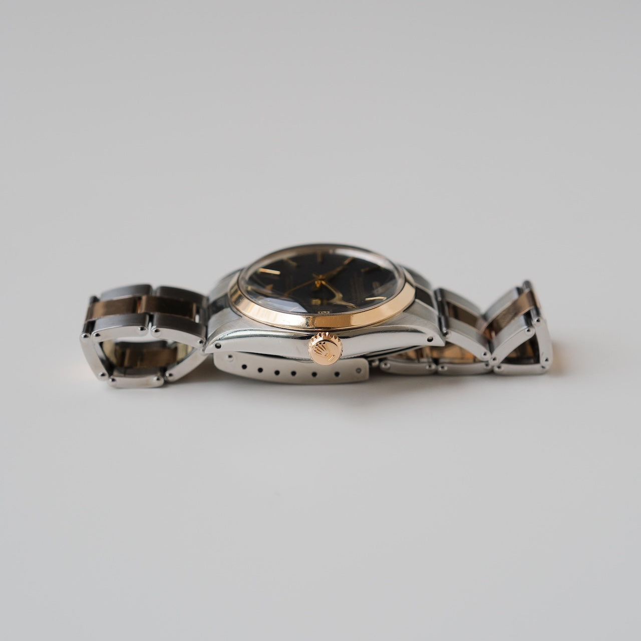 ロレックス/オイスターデイト1500/黒文字盤/ピンクゴールド/ROLEX OYSTER PERPETUAL DATE REF.1500 Black Dial Pink Gold 1975Y
