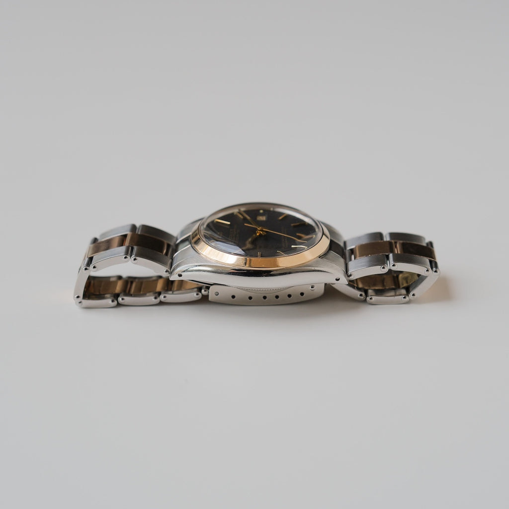 ロレックス/オイスターパーペチュアルデイト1500/黒文字盤/ピンクゴールド/ROLEX OYSTER PERPETUAL DATE REF.1500 Black Dial Pink Gold 1975Y