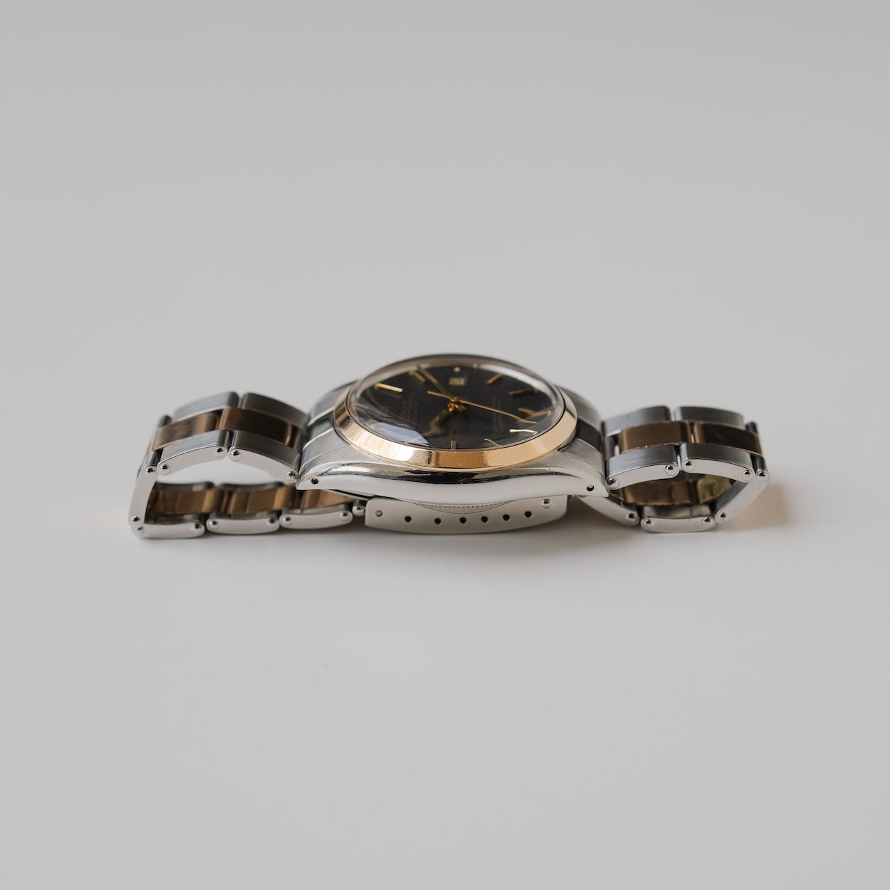 ロレックス/オイスターデイト1500/黒文字盤/ピンクゴールド/ROLEX OYSTER PERPETUAL DATE REF.1500 Black Dial Pink Gold 1975Y