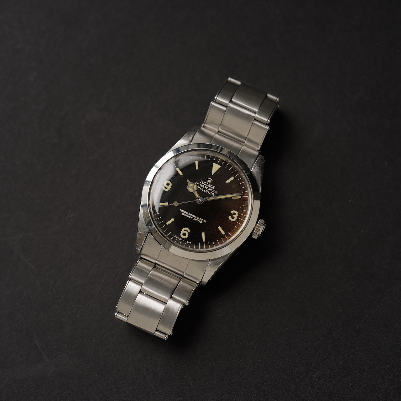 ロレックス/エクスプローラー1/1016/ミラーダイヤル/トロピカル/マーク6/箱・保証書付き/ROLEX EXPLORER1 Ref.1016 "GILT DIAL" Mk6 Tropical 1966 with Box and Paper