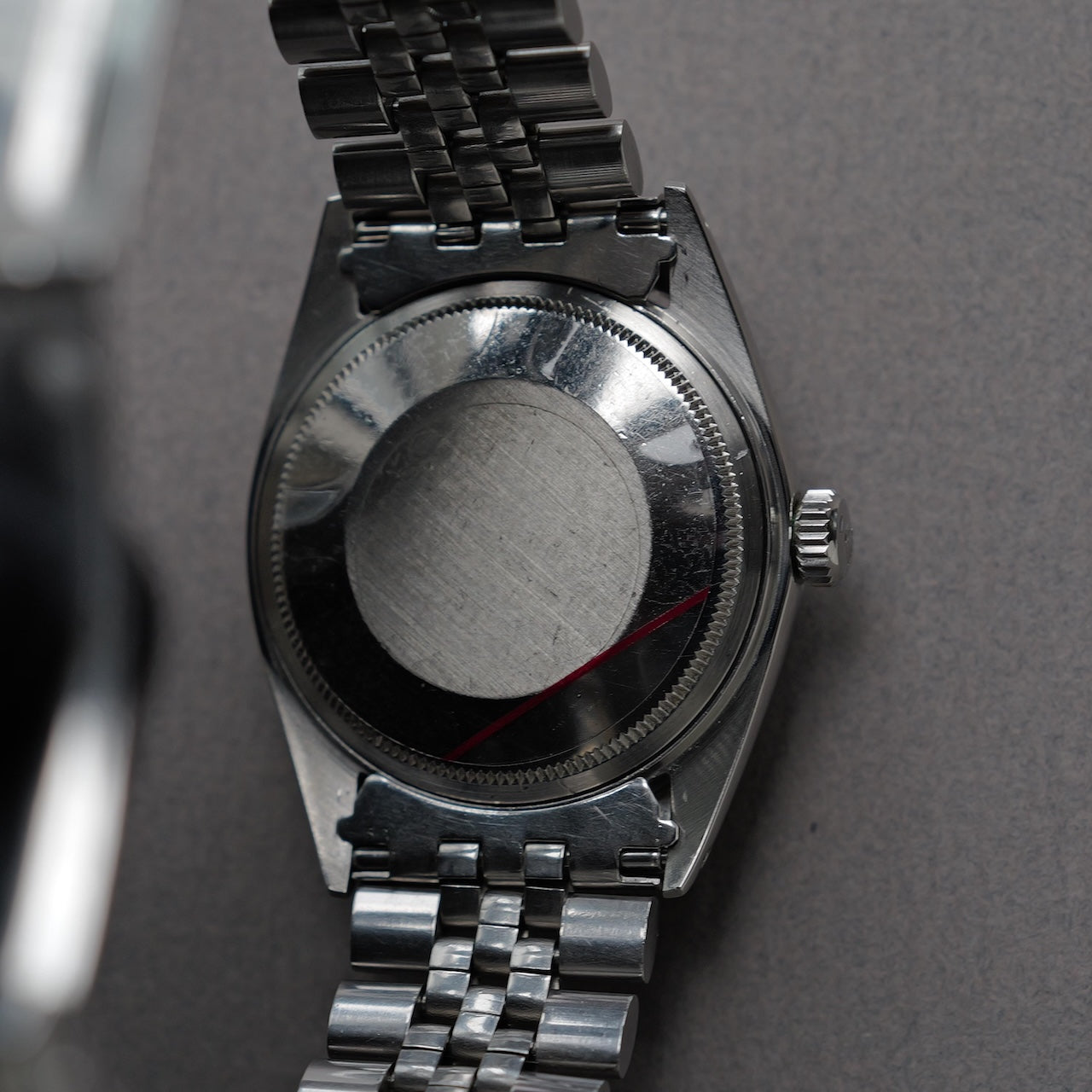 ロレックス/デイトジャスト1603/マット黒文字盤/シルバーフォント/エンジンターンドベゼル/USジュビリー/ROLEX DATE-JUST REF.1603 "Black Matte dial" US Jubilee  Silver print 1969Y
