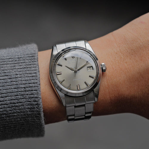 ロレックス/エアキング デイト5700/グレー ゴーストダイヤル/ブルー/シルバーレター/ROLEX AIR KING DATE REF.5700 "Grey Ghost Dial" Silver Letter 1962Y