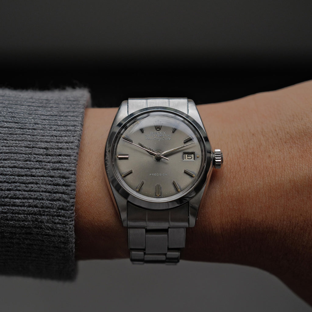ロレックス/エアキング デイト5700/グレー ゴーストダイヤル/ブルー/シルバーレター/ROLEX AIR KING DATE REF.5700 "Grey Ghost Dial" Silver Letter 1962Y