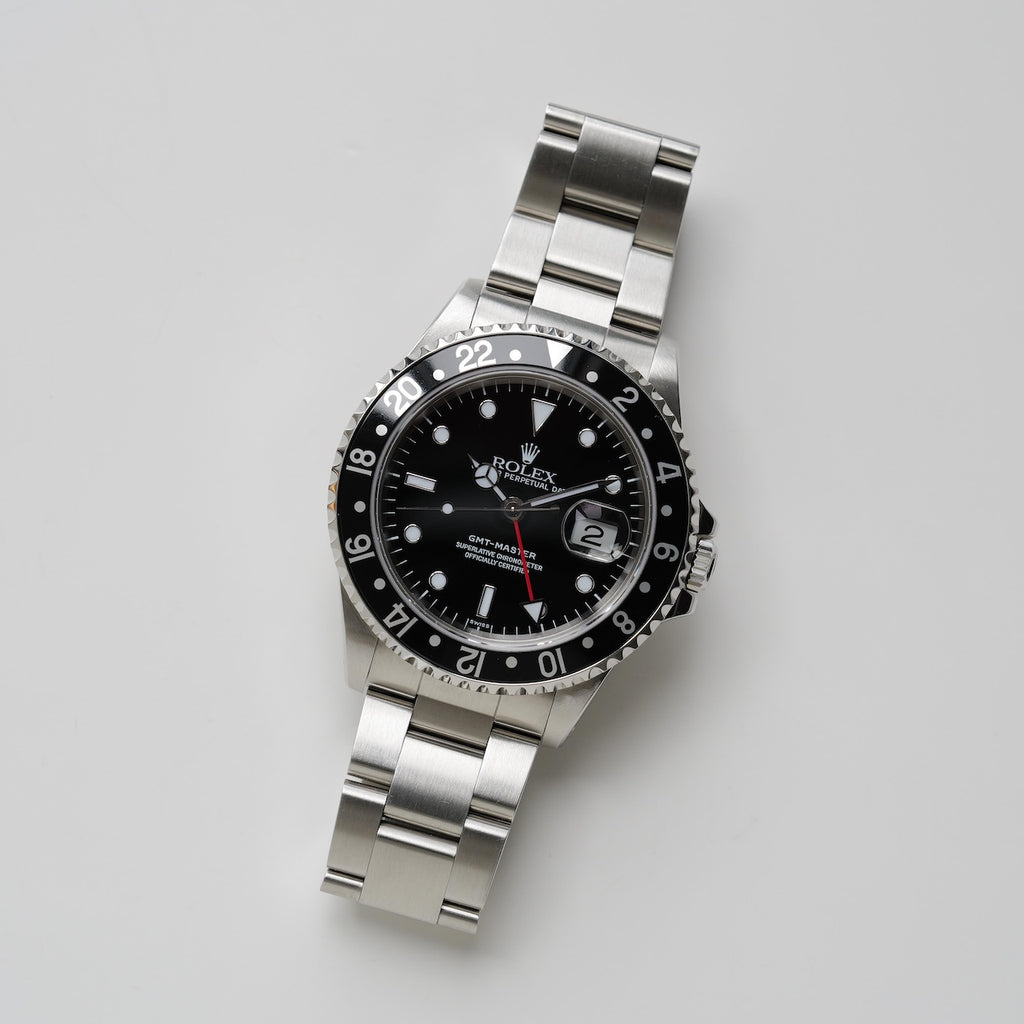 ロレックス/GMTマスター16700/A番/オンリースイスダイヤル/保証書付き/ROLEX GMT-MASTER Ref.16700"Only SWISS" Black Bezel 1998-99Y with Guarantee