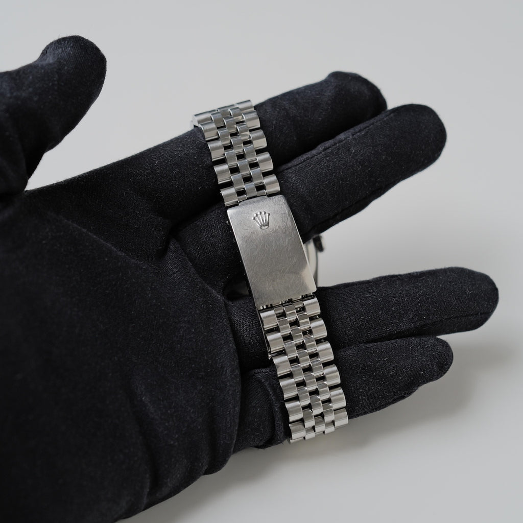 ロレックス/デイトジャスト16220/L番/アイボリーローマン/エンジンターンドベゼル/箱つき/ROLEX DATE-JUST Ref.16220 "IVORY ROMAN" Engine Turned Bezel 2001y with Box
