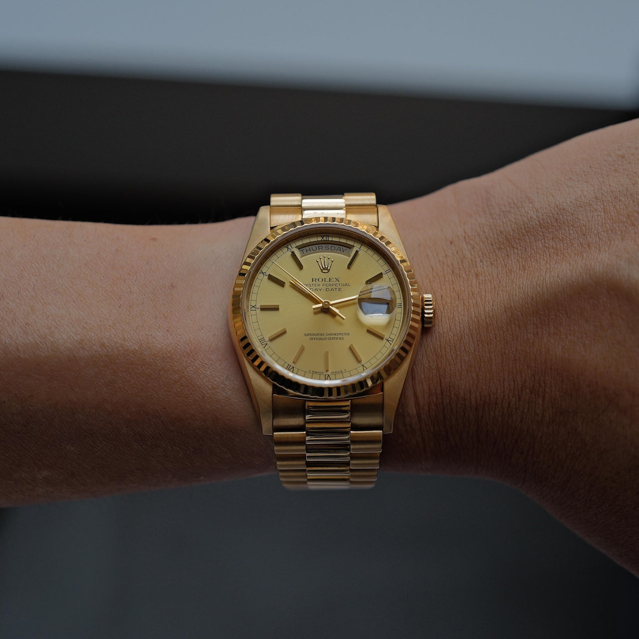 ロレックス/デイデイト18238/E番/シャンパン/保証書付き/ROLEX DAY