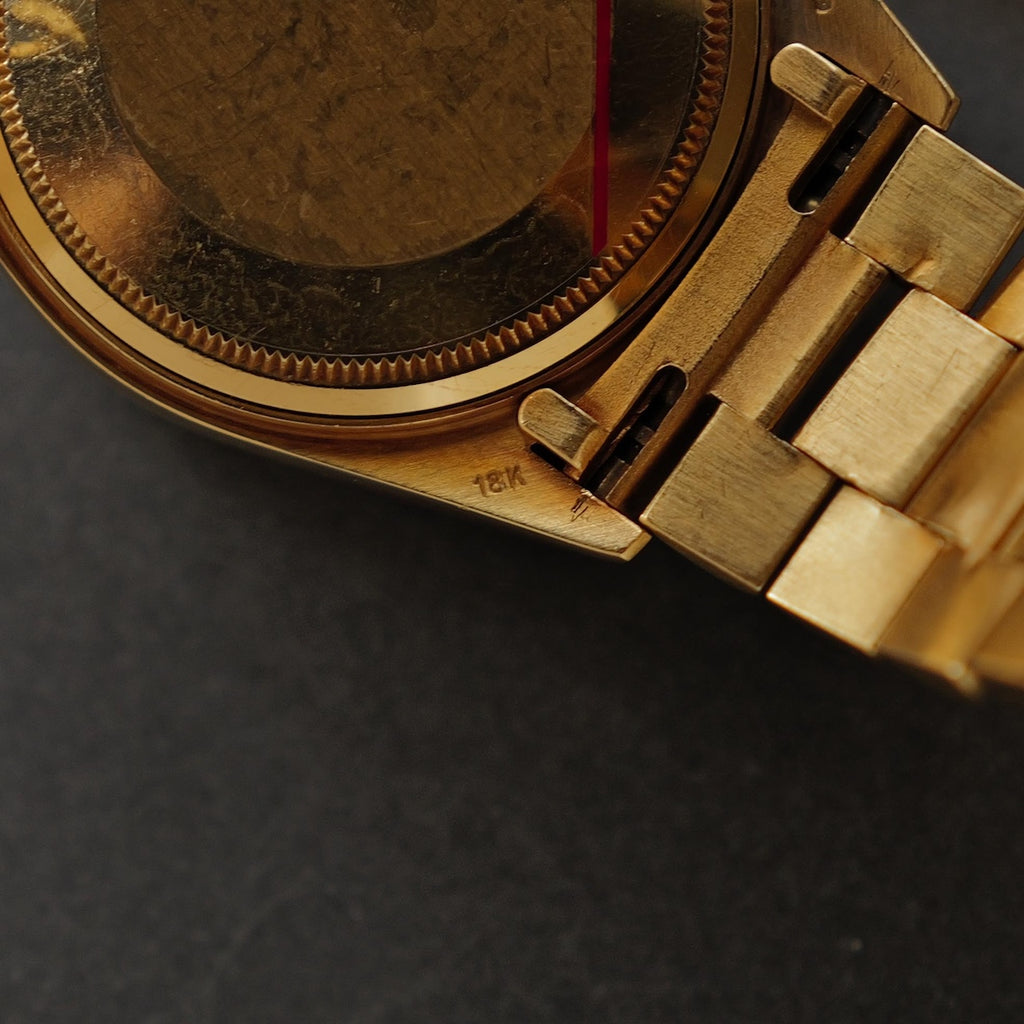 ロレックス/デイデイト18038/シャンパン/10Pダイヤモンド/保証書付き/ROLEX DAY-DATE Ref.18038 "10P Diamonds" 18KYG 1984y with Paper