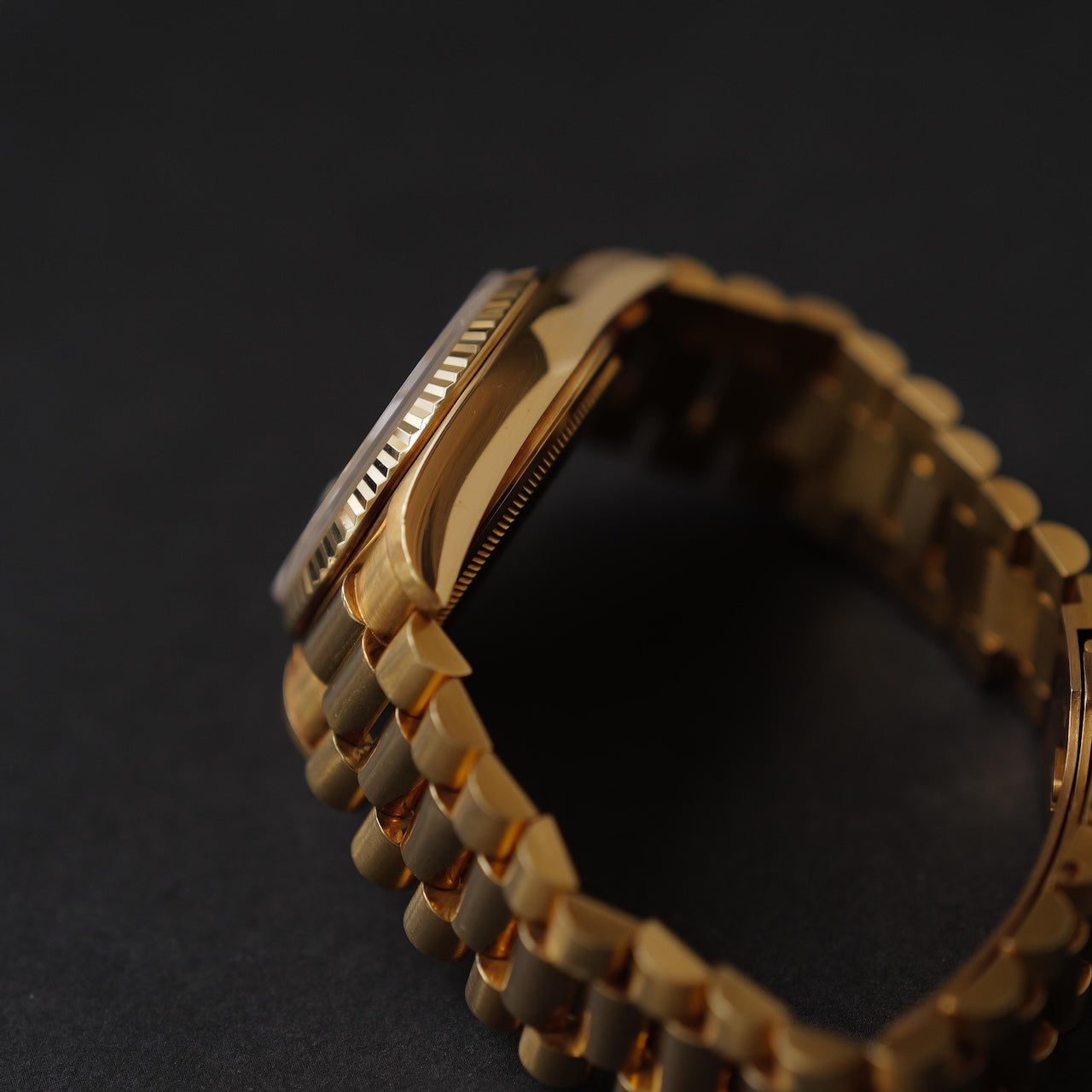 ロレックス/デイデイト18038/シャンパン/10Pダイヤモンド/保証書付き/ROLEX DAY-DATE Ref.18038 "10P Diamonds" 18KYG 1984y with Paper