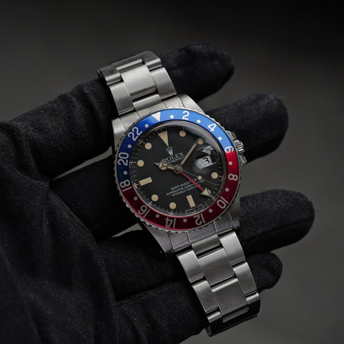 ロレックス/GMTマスター16750/フチなし/ペプシ/赤青ベゼル/ROLEX GMT-MASTER REF.16750 "PEPSI" 1983Y