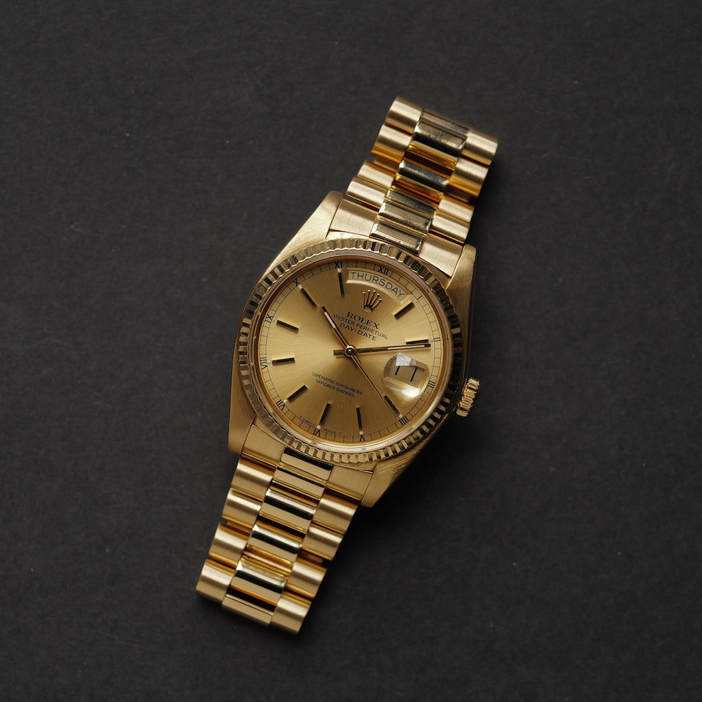 ロレックス/デイデイト18038/シャンパンダイヤル/ROLEX DAY-DATE Ref.18038 Champagne Dial 18KYG 1983y