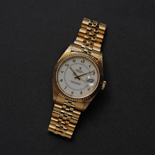 ロレックス/デイトジャスト16018/ステラ・ボイラーゲージダイヤル/アラビア数字/18Kイエローゴールド/ROLEX DATE JUST REF.16018 "STELLA BOILER GAUGE" 18KYG 1983Y