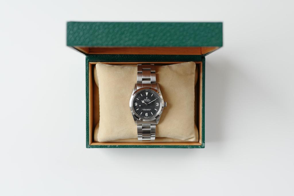 劳力士 EXPLORER 1 Ref.1016 粗体字带保修卡和标签等，1986 年