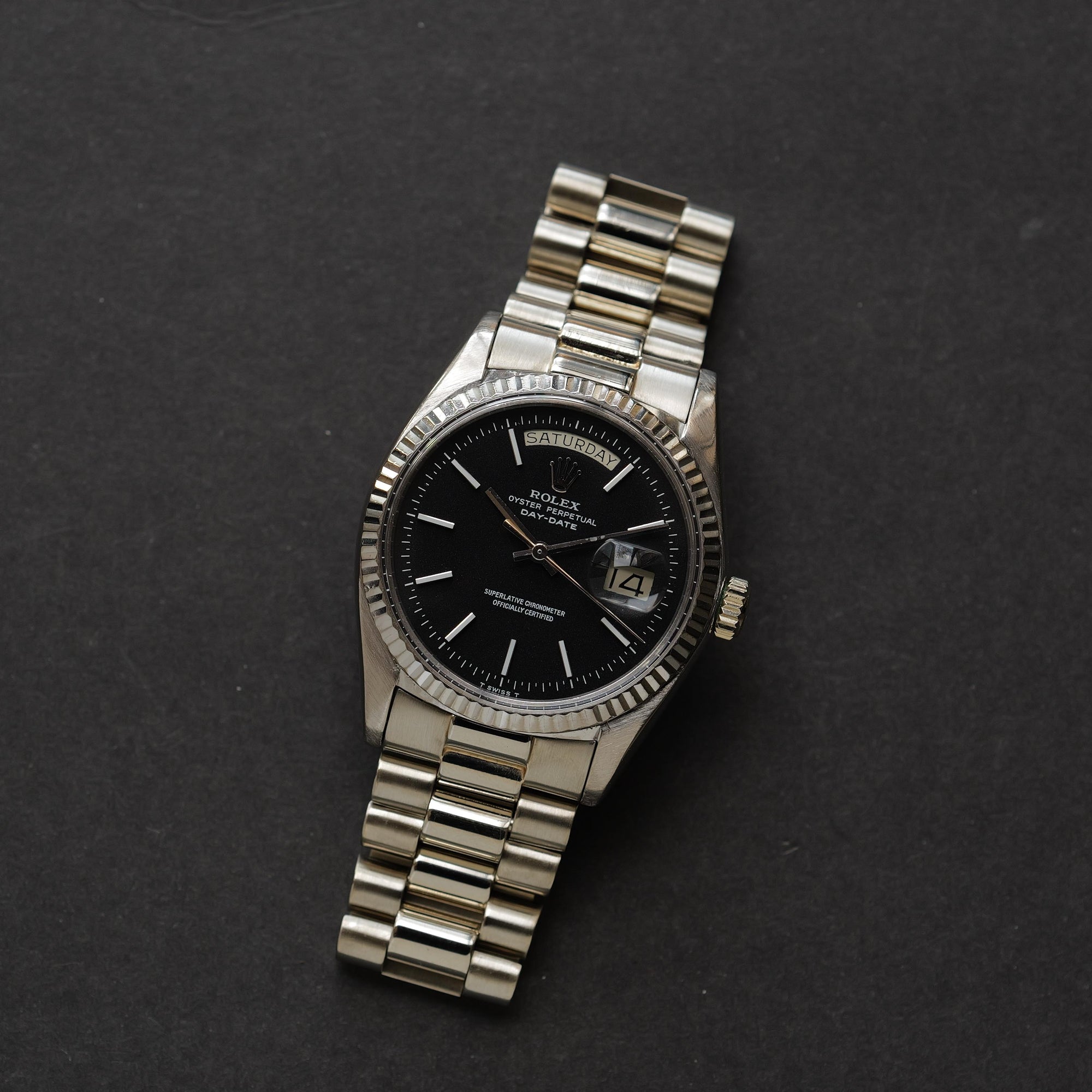 ロレックス/デイデイト1803/9/コンフェッティダイヤル/18Kホワイトゴールド/箱・保証書付き/ROLEX DAY-DATE REF.1803/9 "CONFETTI" 18KWG 1972-73Y with Paper and Box