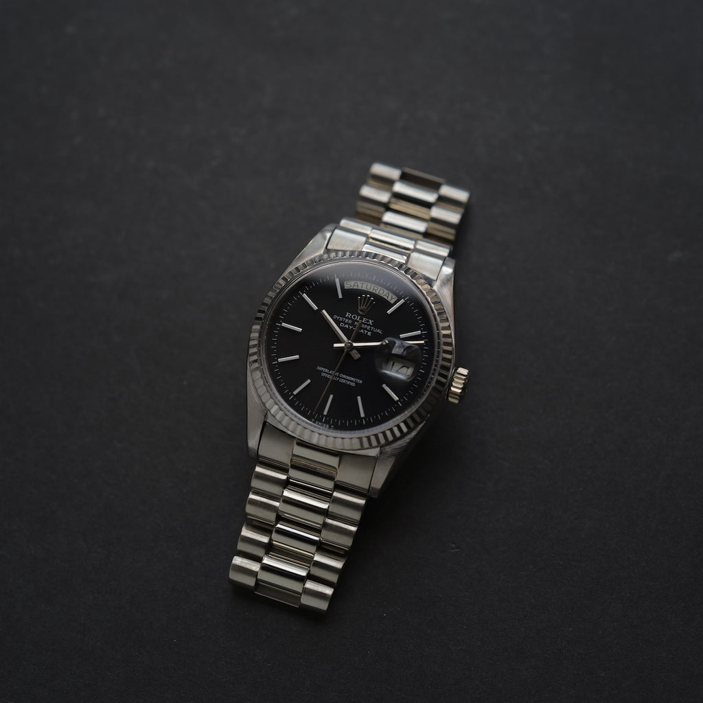 ロレックス/デイデイト1803/9/コンフェッティダイヤル/18Kホワイトゴールド/箱・保証書付き/ROLEX DAY-DATE REF.1803/9 "CONFETTI" 18KWG 1972-73Y with Paper and Box