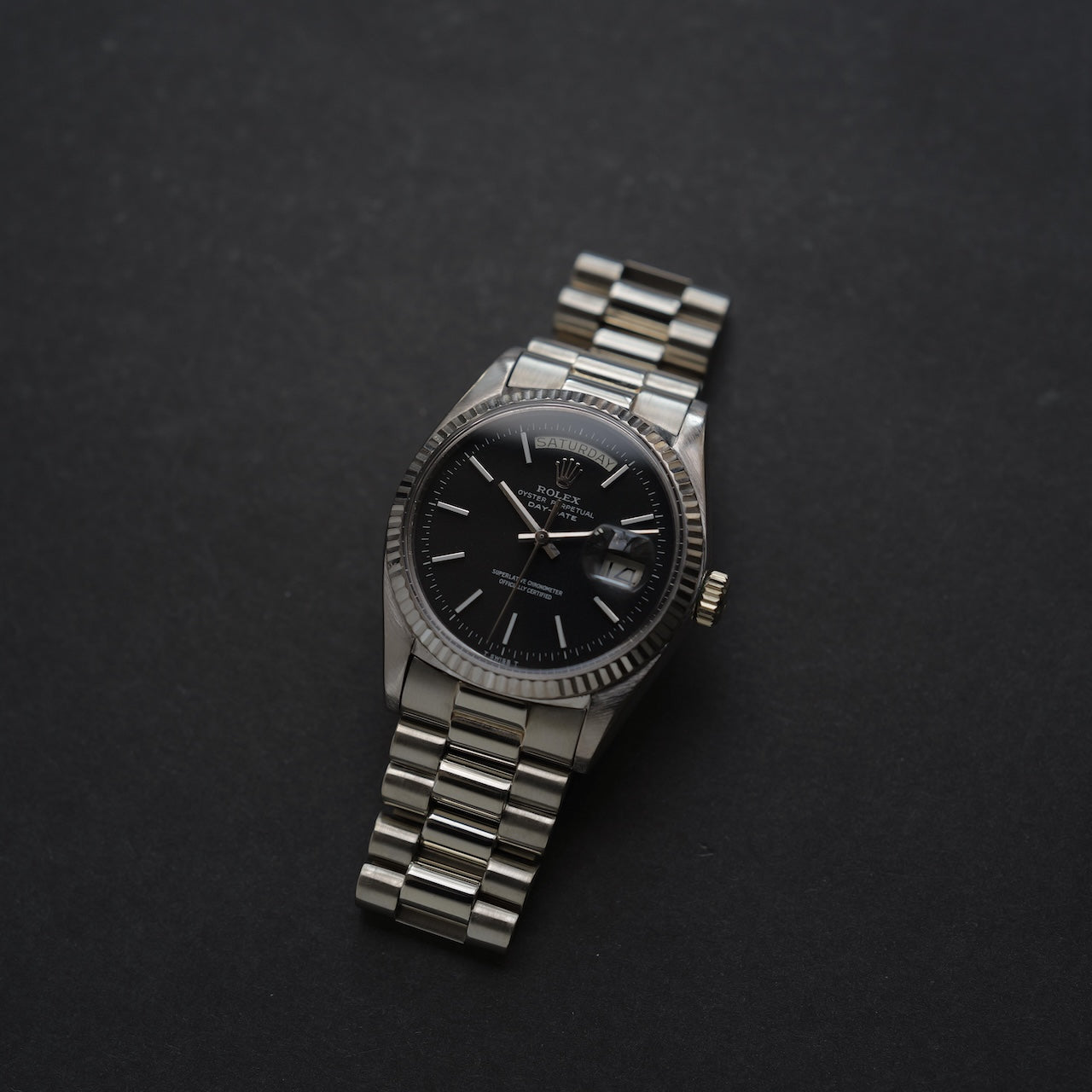 ロレックス/デイデイト1803/9/コンフェッティダイヤル/18Kホワイトゴールド/箱・保証書付き/ROLEX DAY-DATE REF.1803/9 "CONFETTI" 18KWG 1972-73Y with Paper and Box