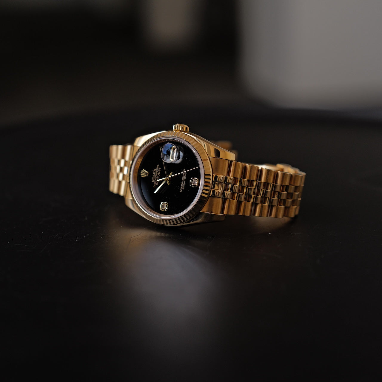 ロレックス/デイトジャスト116238/2BR/オニキス/2Pダイヤモンド/18Kイエローゴールド/保証書付き/ROLEX DATEJUST REF.116238 2BR "ONYX" 18KYG 2013Y with Paper