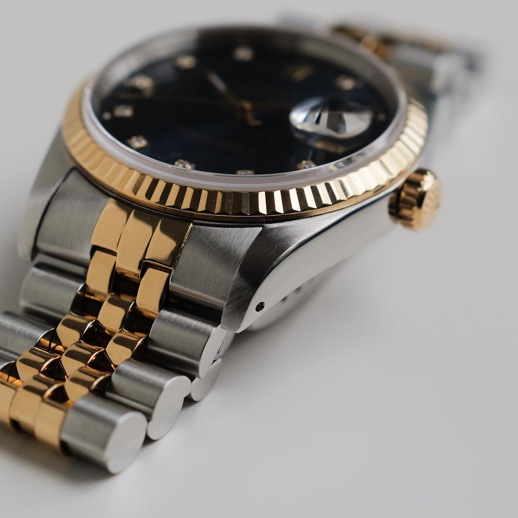 ロレックス/デイトジャスト16233G/L番/ブルー10Pダイヤモンド/SSx18Kイエローゴールド/SROLEX DATEJUST REF.16233G "BLUE 10P DIAMONDS" SS x 18KYG 1989Y