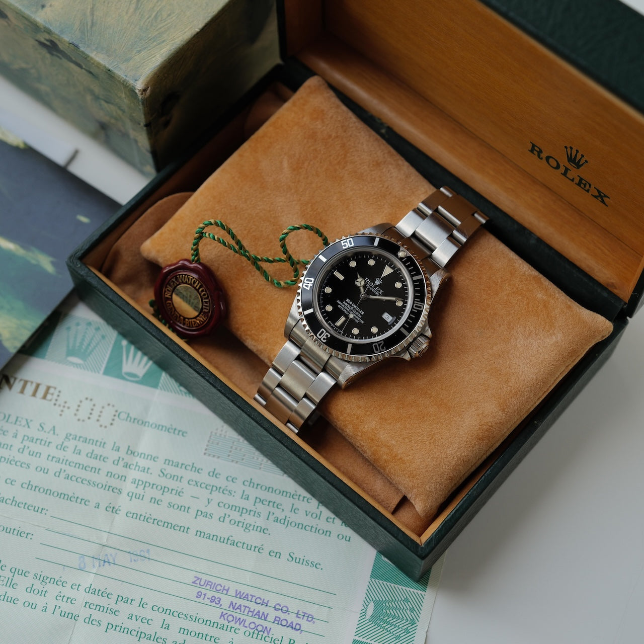 ロレックス/シードゥエラー16600/E番/オールトリチウム/裏蓋シール/箱・保証書付き/ROLEX SEA-DWELLER REF.16600 All Tritium 1990Y with Box and Paper