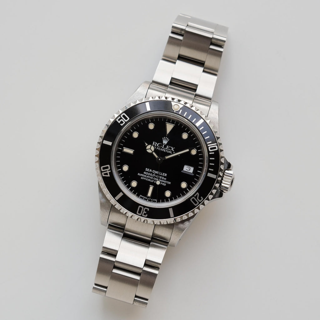 ロレックス/シードゥエラー16600/E番/オールトリチウム/裏蓋シール/箱・保証書付き/ROLEX SEA-DWELLER REF.16600 All Tritium 1990Y with Box and Paper