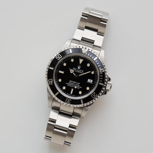 ロレックス/シードゥエラー16600/E番/オールトリチウム/裏蓋シール/箱・保証書付き/ROLEX SEA-DWELLER REF.16600 All Tritium 1990Y with Box and Paper