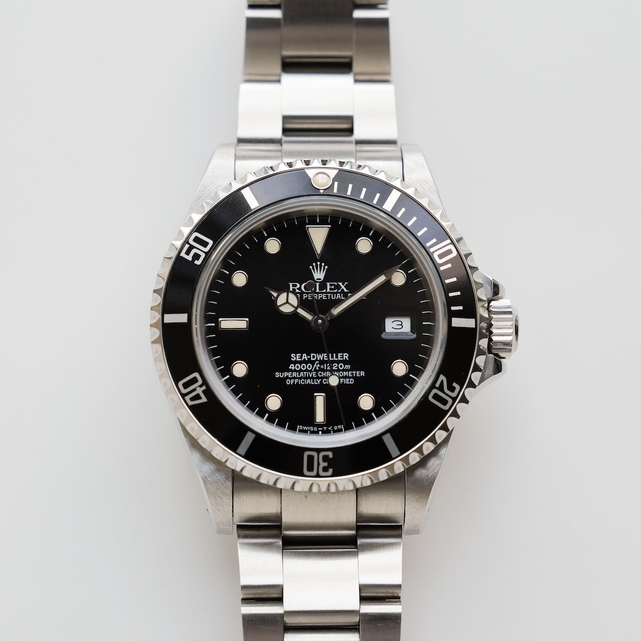 ロレックス/シードゥエラー16600/E番/オールトリチウム/裏蓋シール/箱・保証書付き/ROLEX SEA-DWELLER REF.16600 All Tritium 1990Y with Box and Paper