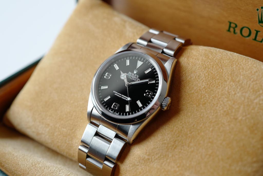 ROLEX EXPLORER1 Ref.14270 Black out Silver Letter