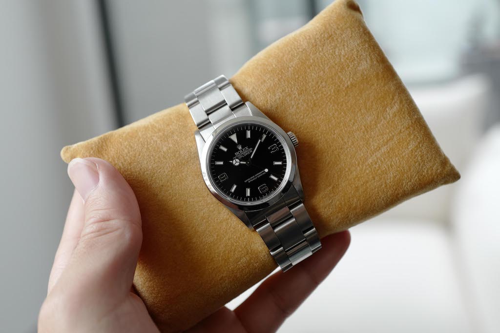 ROLEX EXPLORER1 Ref.14270 Black out Silver Letter