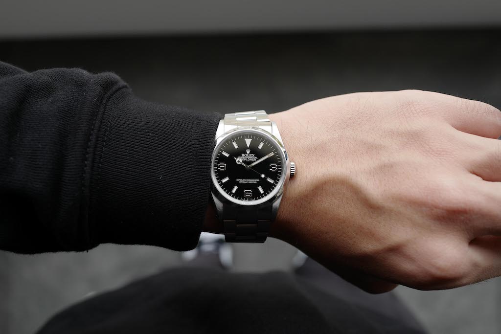 ROLEX EXPLORER1 Ref.14270 Black out Silver Letter