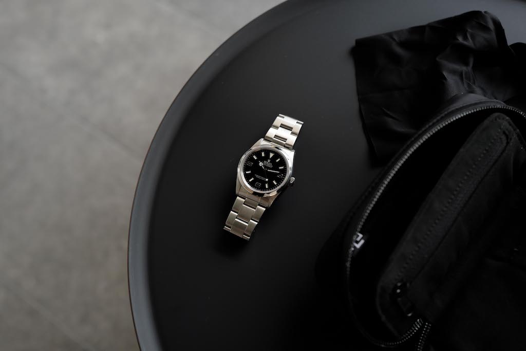 ROLEX EXPLORER1 Ref.14270 Black out Silver Letter