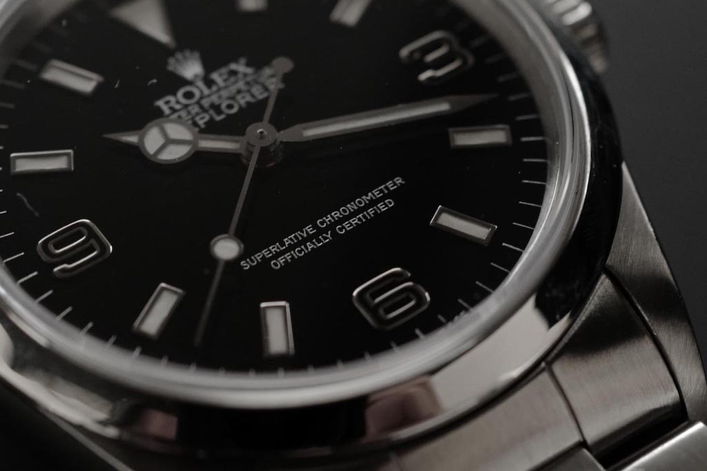 ROLEX EXPLORER1 Ref.14270 Black out Silver Letter